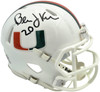 Bernie Kosar Autographed Miami Hurricanes White Traditional Speed Mini Helmet JSA Witness Stock #261884
