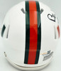 Bernie Kosar Autographed Miami Hurricanes White Traditional Speed Mini Helmet JSA Witness Stock #261884