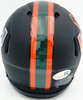 Bernie Kosar Autographed Miami Hurricanes Black Nights Alternate Speed Mini Helmet JSA Witness Stock #261885