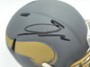 Jordan Addison Autographed Minnesota Vikings Slate Silver Speed Mini Helmet (In Black) Beckett BAS QR Stock #261898