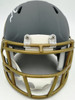 Jordan Addison Autographed Minnesota Vikings Slate Silver Speed Mini Helmet (In White) Beckett BAS QR Stock #261899
