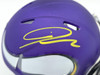Jordan Addison Autographed Minnesota Vikings Purple Speed Mini Helmet (In Yellow) Beckett BAS QR Stock #261900
