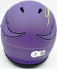 Jordan Addison Autographed Minnesota Vikings Rave Purple Speed Mini Helmet (In Yellow) Beckett BAS QR Stock #261908