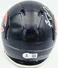 Brian Urlacher Autographed Chicago Bears Blue Speed Mini Helmet (In Silver) "HOF 18" Beckett BAS Witness Stock #261923