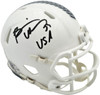Brian Urlacher Autographed Chicago Bears White 2024 Salute To Service Speed Mini Helmet "USA" Beckett BAS Witness Stock #261927