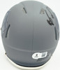 Brian Urlacher Autographed Hall of Fame Slate Gray Speed Mini Helmet "HOF 18" Beckett BAS Witness Stock #261928