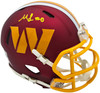Mike Sainristil Autographed Washington Commanders Maroon 2025 Alternate Speed Mini Helmet Beckett BAS Witness Stock #261955