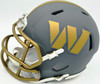 Mike Sainristil Autographed Washington Commanders Slate Silver Speed Mini Helmet Beckett BAS Witness Stock #261957