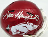 Dan Hampton Autographed Arkansas Razorbacks Red Speed Mini Helmet Beckett BAS Witness Stock #261960