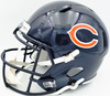 Brian Urlacher Autographed Chicago Bears Blue Full Size Speed Replica Helmet (In Orange) "HOF 18" Beckett BAS Witness Stock #261932