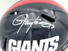 Lawrence Taylor Autographed New York Giants Blue 1981-99 Throwback Full Size Speed Replica Helmet Beckett BAS Witness Stock #261940