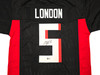 Atlanta Falcons Drake London Autographed Black Jersey Beckett BAS Witness Stock #261837