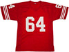San Francisco 49ers Dave Wilcox Autographed Red Jersey "HOF 2000" Beckett BAS QR Stock #261917