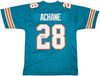 Miami Dolphins De'Von Achane Autographed Teal Jersey Beckett BAS Witness Stock #261450