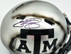 Johnny Manziel Autographed Texas A&M Aggies Silver Ice Speed Mini Helmet Beckett BAS Witness Stock #262062