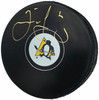 Jaromir Jagr Autographed Official Pittsburgh Penguins Logo Hockey Puck JSA Witness Stock #262093