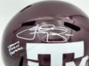 Johnny Manziel Autographed Texas A&M Aggies Maroon 2020 Full Size Speed Replica Helmet "Johnny F'cking Football" Beckett BAS Witness Stock #261980
