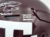 Johnny Manziel Autographed Texas A&M Aggies Maroon Full Size Authentic Hyper Speed Flex Helmet "2012 All American Badass, Money Manziel, 12 HT, Johnny F'ckin Football" Beckett BAS Witness Stock #261978