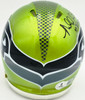 Malcolm Smith Autographed Seattle Seahawks Flash Green Speed Mini Helmet "SB LXVIII MVP" Beckett BAS Witness Stock #262122
