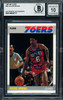 Julius Dr. J Erving Autographed 1987-88 Fleer Card #35 Philadelphia 76ers Auto Grade Gem Mint 10 Beckett BAS #19658717