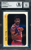 Julius Dr. J Erving Autographed 1986-87 Fleer Sticker Card #5 Philadelphia 76ers Auto Grade Gem Mint 10 Beckett BAS #19658697