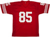 San Francisco 49ers Mike Wilson Autographed Red Jersey "4X SB Champs!" Beckett BAS QR Stock #261847