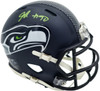 Jarran Reed Autographed Seattle Seahawks Blue Super Bowl LX Champions Logo Speed Mini Helmet MCS Holo Stock #262433
