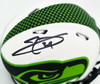 Earl Thomas III Autographed Seattle Seahawks White Lunar Eclipse Speed Mini Helmet Beckett BAS Witness Stock #262453