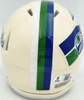 AJ Barner Autographed Seattle Seahawks Cream Retro Speed Mini Helmet Beckett BAS Witness Stock #262483