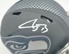 AJ Barner Autographed Seattle Seahawks Slate Gray Speed Mini Helmet Beckett BAS Witness Stock #262485