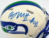 Byron Murphy II Autographed Seattle Seahawks Cream Retro Speed Mini Helmet MCS Holo Stock #262526