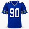 Seattle Seahawks Jarran Reed Autographed Blue Throwback Jersey MCS Holo Stock #262431