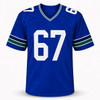 Seattle Seahawks Charles Cross Autographed Blue Throwback Jersey MCS Holo Stock #262469