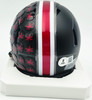 TreVeyon Henderson Autographed Ohio State Buckeyes Black Alternate Speed Mini Helmet (Smudged) Beckett BAS Witness #1W824685