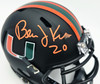 Bernie Kosar Autographed Miami Dolphins Eclipse Black Speed Mini Helmet (Smudged) JSA Witness #WC375697