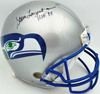 Steve Largent & Jim Zorn Autographed Seattle Seahawks Silver Authentic Full Size Helmet "HOF 95, To Arrow" MCS Holo #63696