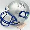 Steve Largent & Jim Zorn Autographed Seattle Seahawks Silver Authentic Full Size Helmet "HOF 95, To Arrow" MCS Holo #63696