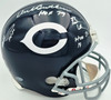 Dick Butkus, Mike Singletary and Brian Urlacher Autographed Chicago Bears Blue Full Size Replica Helmet "HOF" #4/500 Beckett BAS #G05450