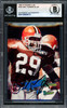 Eric Turner Autographed 1995 Stadium Club Card #X187 Cleveland Browns Beckett BAS #19958674