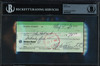 Mike Schmidt Autographed 1989 Check Philadelphia Phillies Beckett BAS #19815855