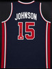 Magic Johnson Autographed Framed Blue All Star Jersey Beckett BAS Witness Stock #262549