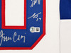 1980 Team USA Miracle on Ice Autographed Framed White Jersey "Do You Believe In Miracles?!" With 18 Signatures Including Eruzione & Craig Beckett BAS Witness Stock #262550