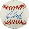 Rickey Henderson, Lou Brock & Maury Wills Autographed Official AL Baseball Greatest Base Stealers of All Time Beckett BAS #AE85113