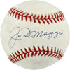 Joe DiMaggio Autographed Official AL Baseball New York Yankees Beckett BAS #AE85110