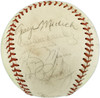 1973 New York Yankees Autographed Official Cronin American League Baseball With 23 Signatures Including Thurman Munson Beckett BAS #AE85551
