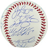 2007 World Series Champs Autographed Official WS Logo Baseball Boston Red Sox With 27 Signatures Including Pedroia & Varitek MLB Holo #BB680704