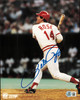 Pete Rose Autographed 8x10 Photo Cincinnati Reds Beckett BAS QR #BV86513