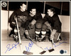 Gordie Howe, Sid Abel, & Ted Lindsay Autographed 8x10 Photo Production Line Beckett BAS #AE85143