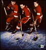 Gordie Howe, Sid Abel, & Ted Lindsay Autographed 8x10 Photo Production Line Beckett BAS #AE85149