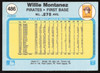 Willie Montanez Autographed 1982 Fleer Card #486 Pittsburgh Pirates SKU #263656